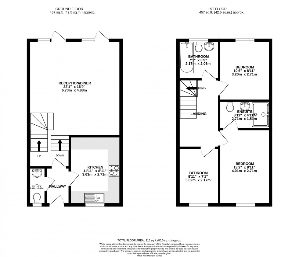 Floorplan for Nursery Rise, Waltham Abbey