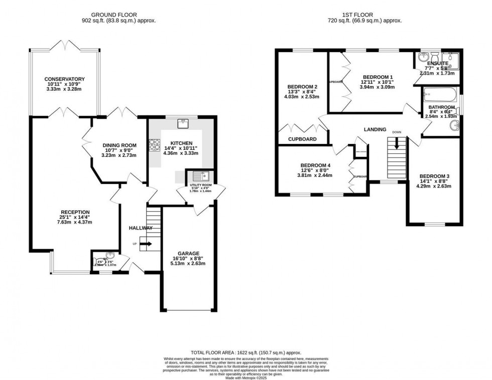 Floorplan for Beauliu Drive, Waltham Abbey