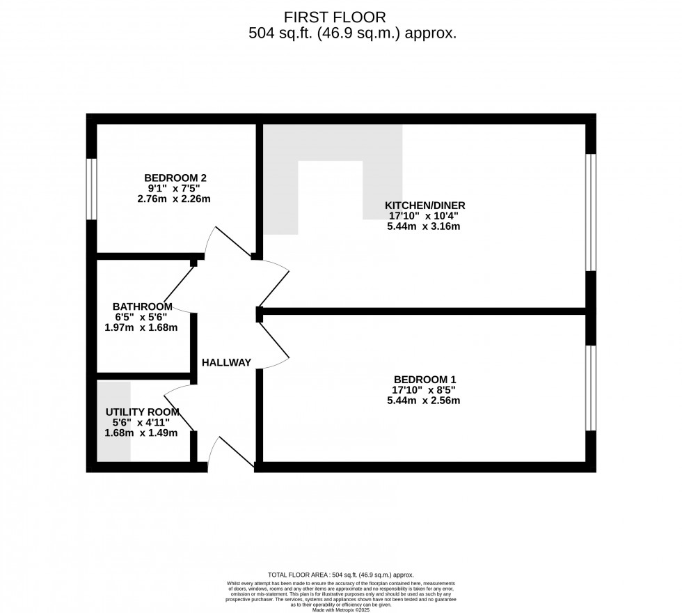 Floorplan for Winters Way, Waltham Abbey, Essex